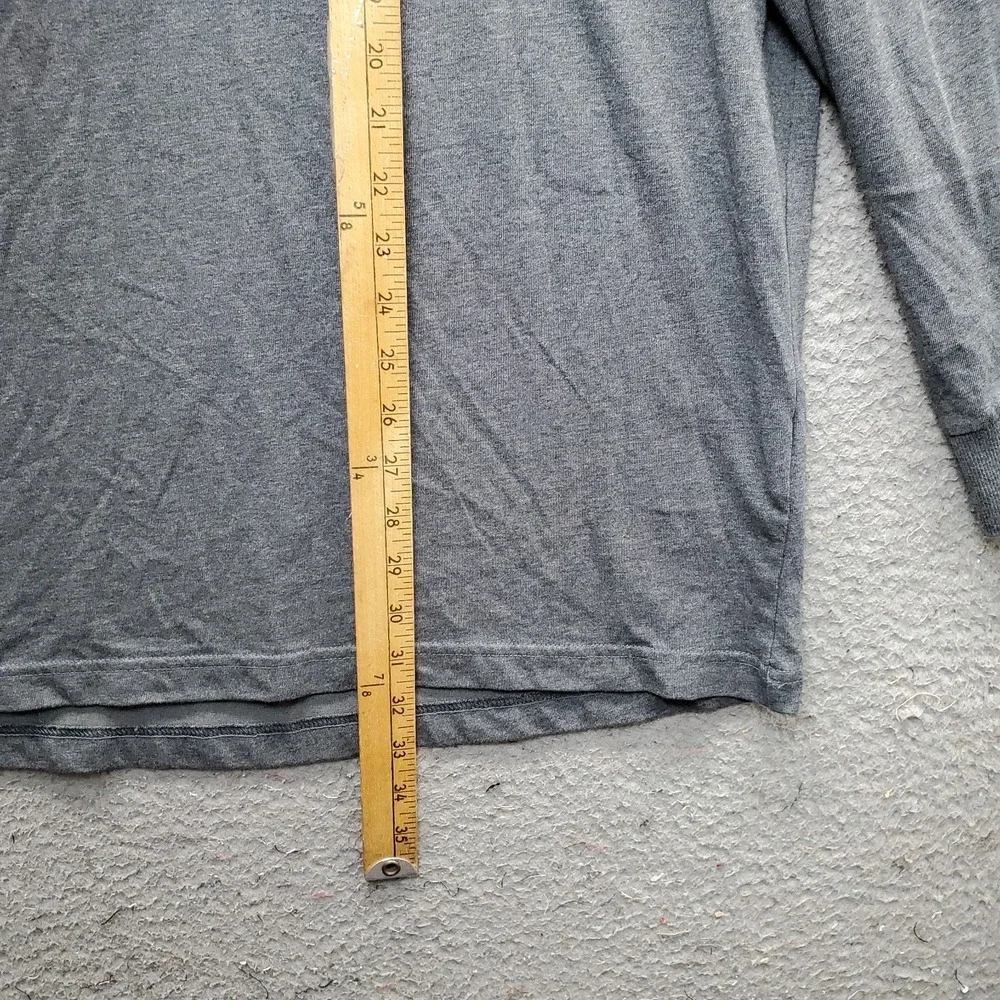 Adidas Hoodie Mens 2XLT Gray Graphic Logo Long Sleeve Lightweight Pullover EUC
